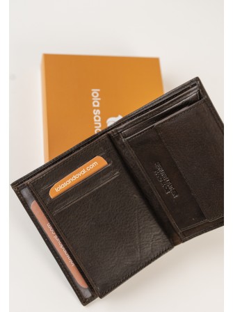 BILLETERO, TARJETERO, MONDERO DE PIEL DE HOMBRE