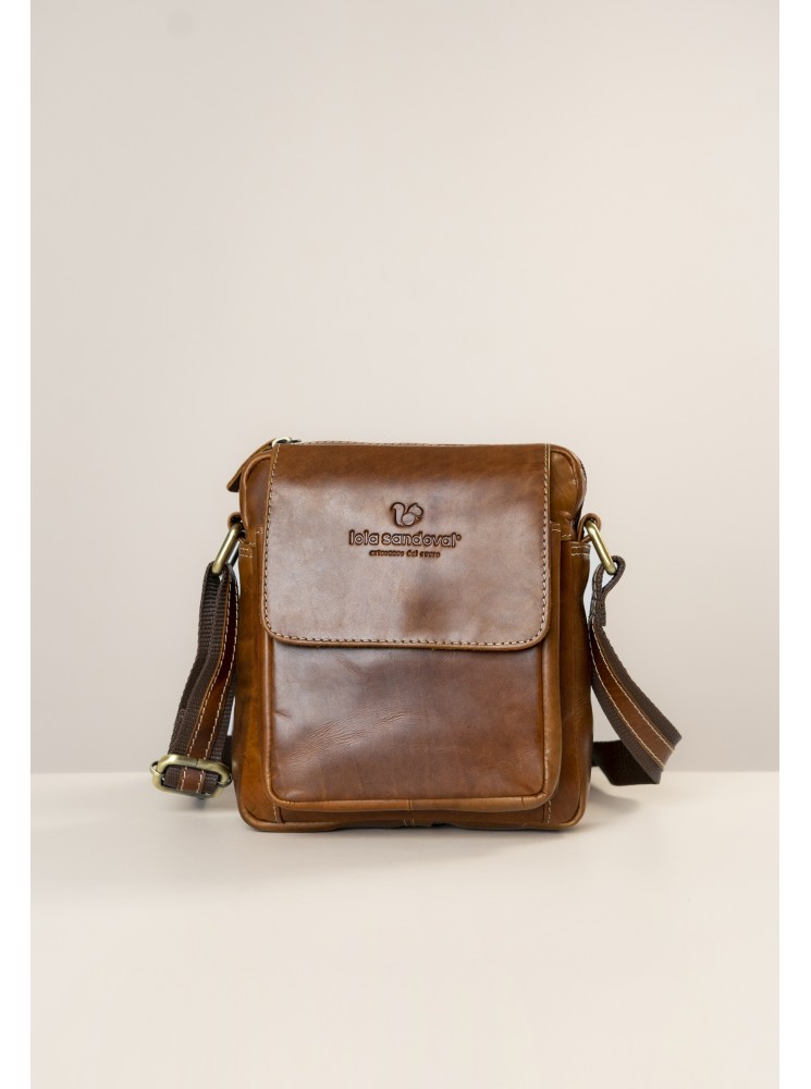 BOLSO BANDOLERA DE PIEL DE HOMBRE