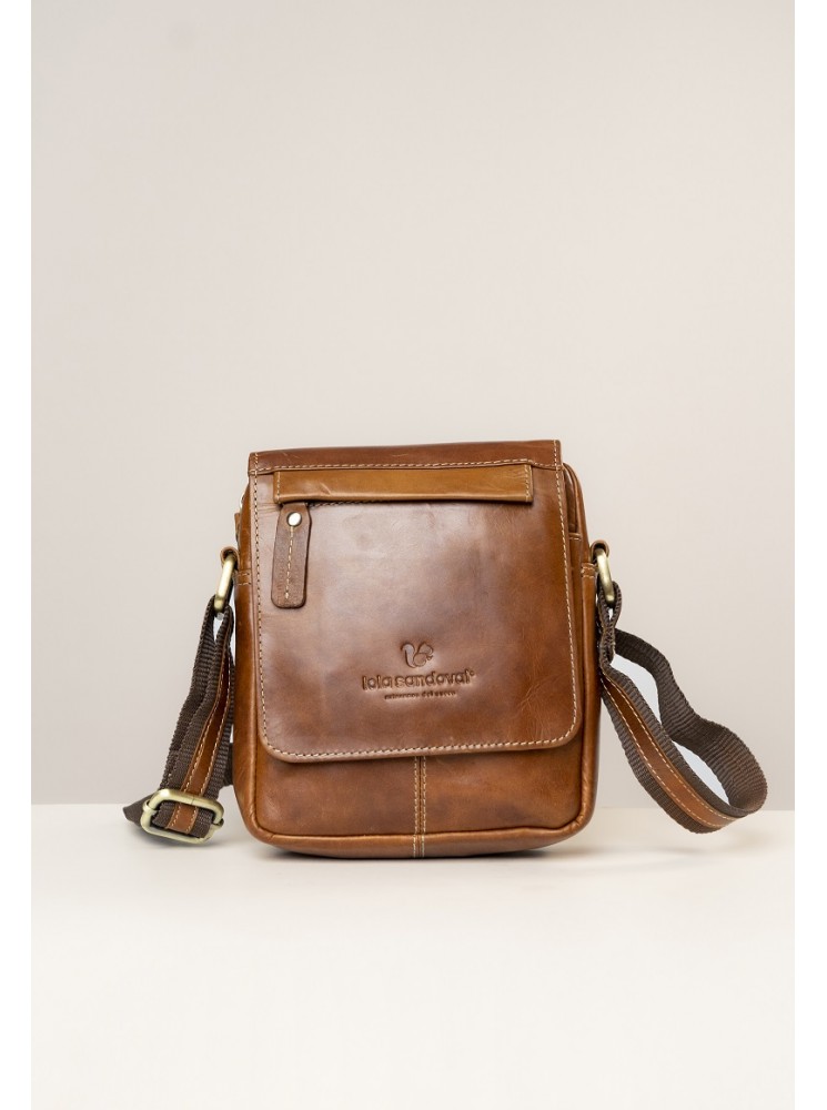 BOLSO BANDOLERA DE PIEL DE HOMBRE