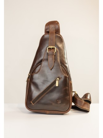 MOCHILA BANDOLERA DE PIEL DE HOMBRE