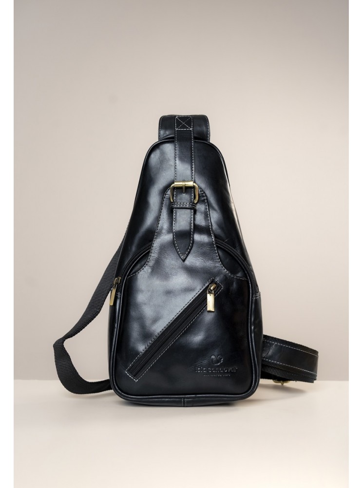 MOCHILA BANDOLERA DE PIEL DE HOMBRE